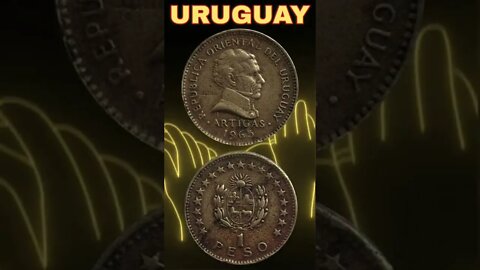 Uruguay 1 Peso 1965.#shorts #coinnotesz