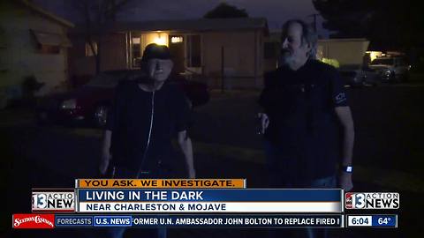 Left in the dark: Elderly neighbors turn to 13 Action News to fix street lights