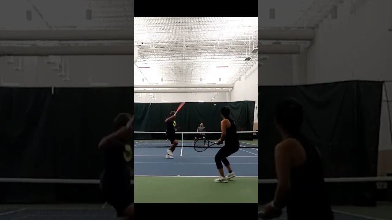 Mixed doubles practice tennis match ntrp rated 2.5 3.5 6.0 #tennis #shorts #tennisplayer #usta