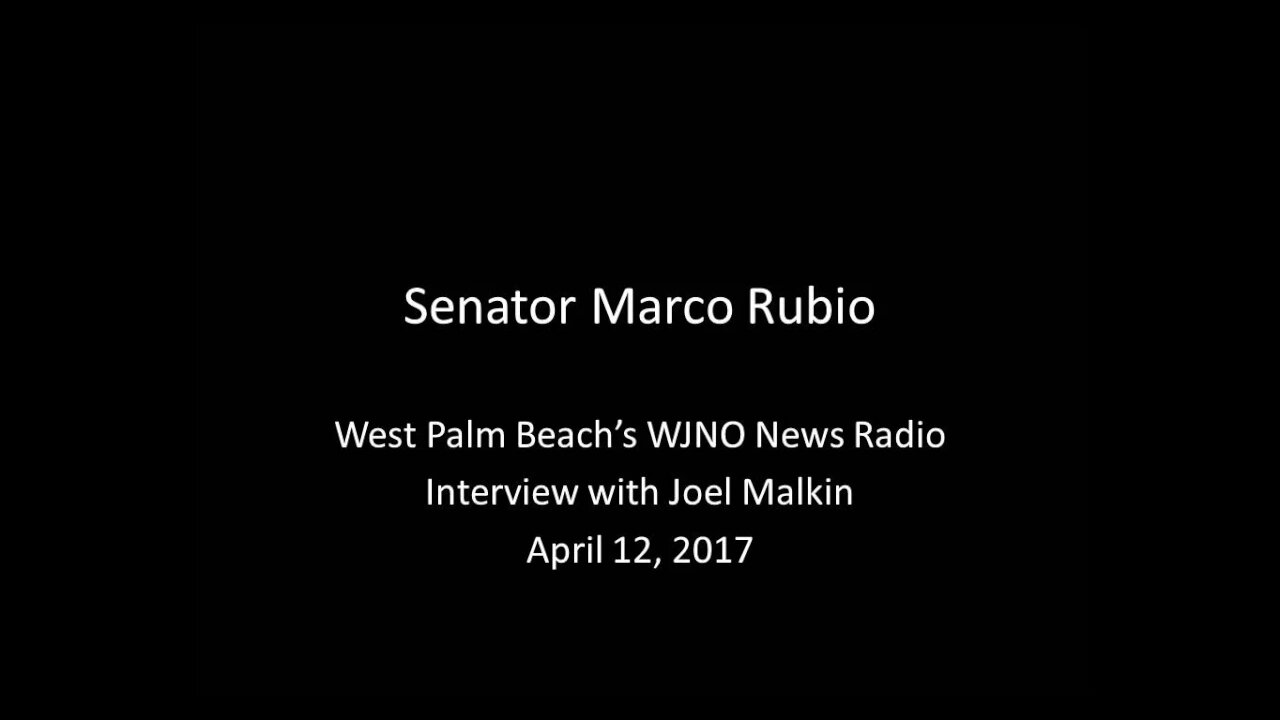 Rubio discusses opioid epidemic, health care, tax reform, Zika on WJNO