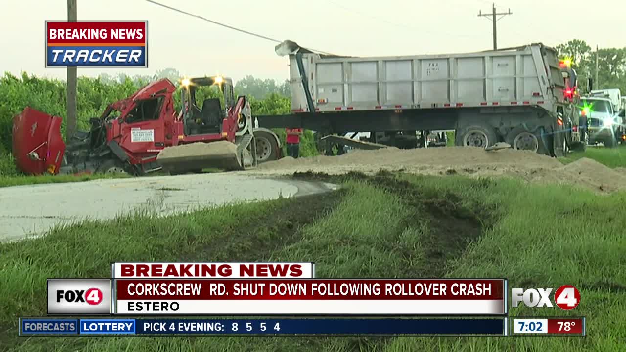 Corkscrew road blocked by semi crash; truck has been uprighted (7am update)