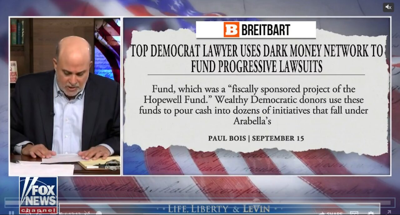 Mark Levin Dark Money Report- We go Deeper.