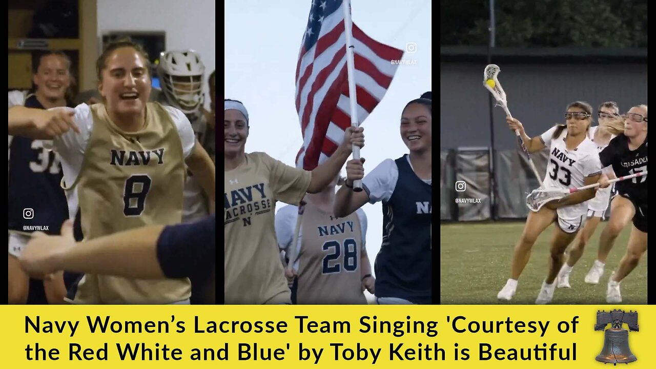 Navy Women’s Lacrosse Team Singing 'Courtesy of the Red White and Blue' by Toby Keith is Beautiful