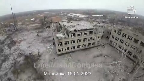 Battle destroyed city of Marynka Ukraine as Kiev adopted German WW2 strategy "Festung"