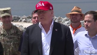 PRESIDENT DONALD TRUMP VISITS LAKE OKEECHOBEE IN FLORIDA