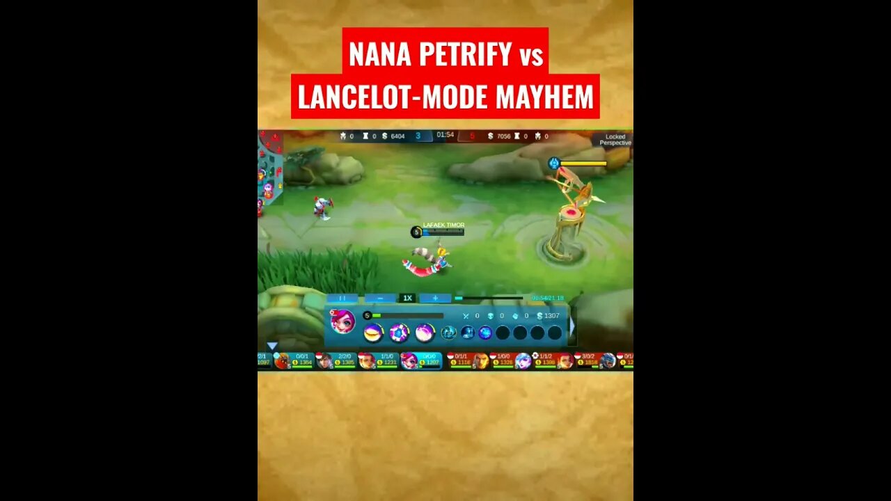 NANA PETRIFY vs LANCELOT-MODE MAYHEM #shorts #mlbb #ml #mobilelegendsgame #omletarcade