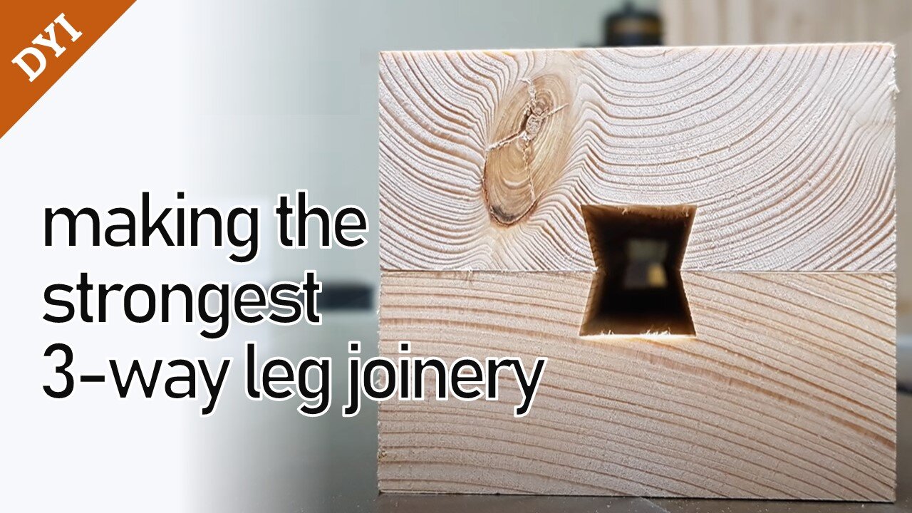 making the strongest 3-way leg joinery - castle joint