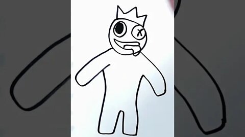How to draw and paint Blue Rainbow Friends Roblox #shorts