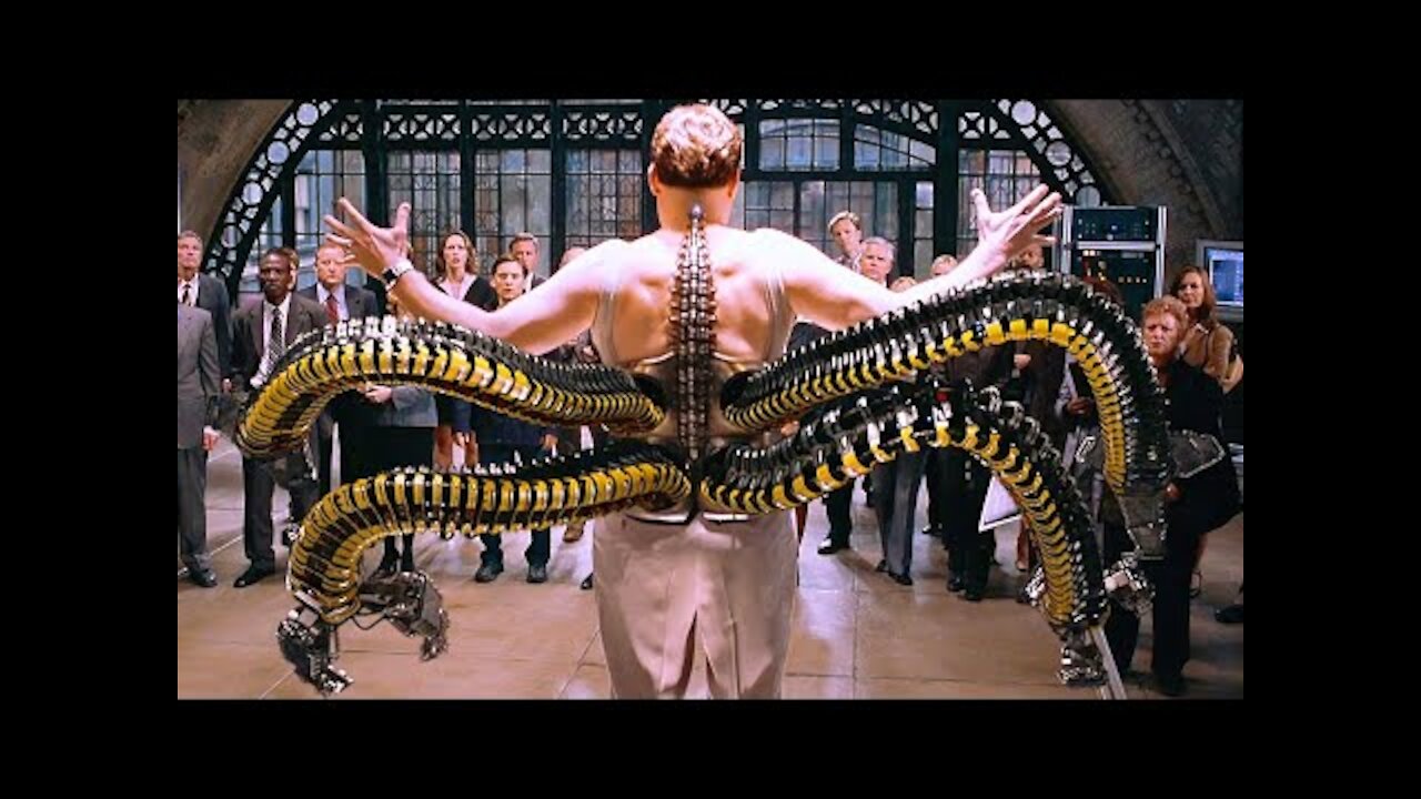 Otto Octavius Demonstrates His Mechanical Arms - The Fusion Accident Scene - Spider-Man 2 (2004)