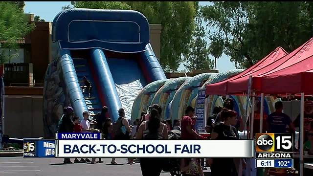 Back to school fair held in west Phoenix