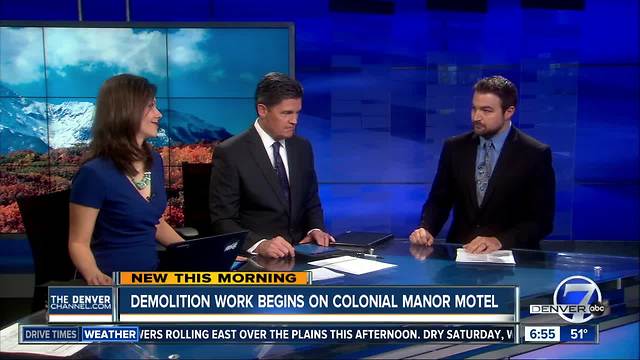 Demolition work begins tomorrow on Colonial Manor Motel