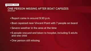 One person missing after boat capsizes in Green Bay