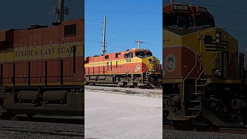 FEC-105 Southbound at Big Tree Road Crossing MP 112 South Daytona #railfanrob #fec105 #rrmrailvideos