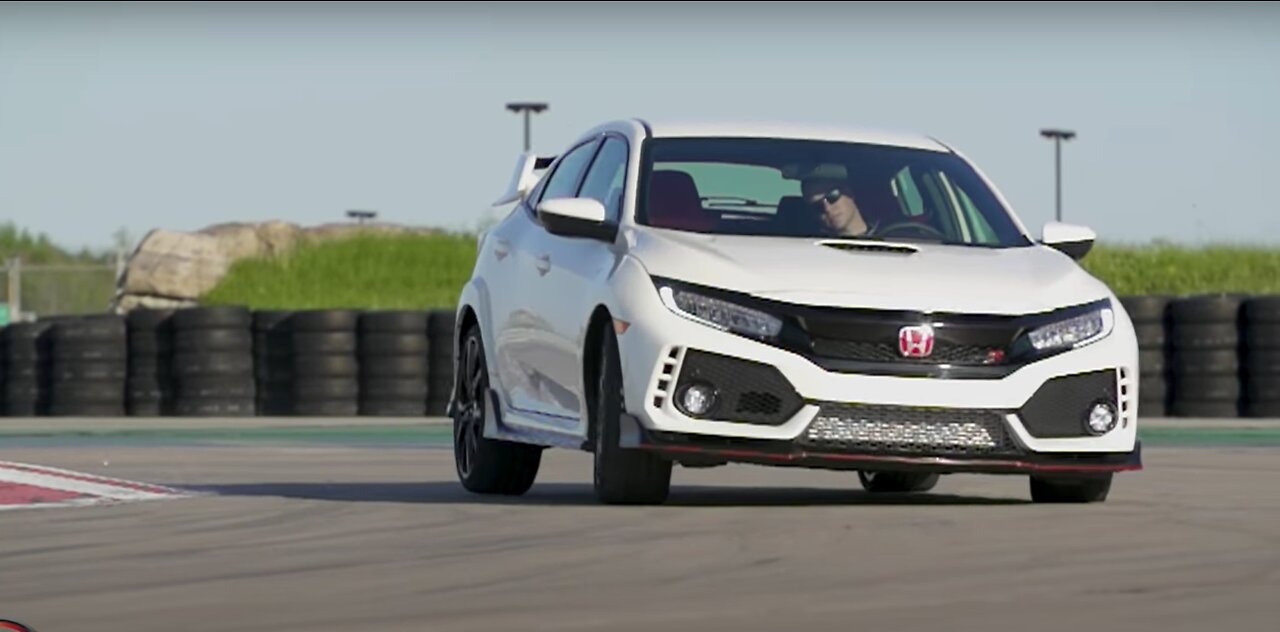 Honda Civic Type-R on the race track