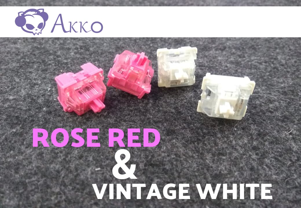 Akko Switch Red Rose Versus Akko Vintage White