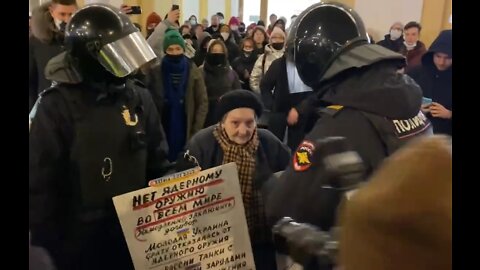 Elderly Russian Woman Arrested For Protesting War In Ukraine