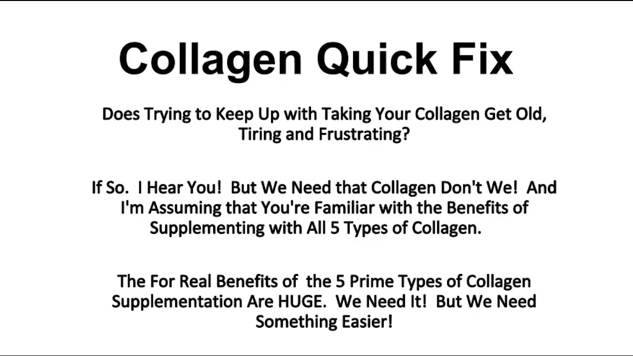 Collagen Quick Fix -Boost Collagen Fast - Look Young!