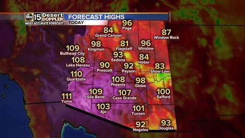 Slight chance of Valley rain on Thursday