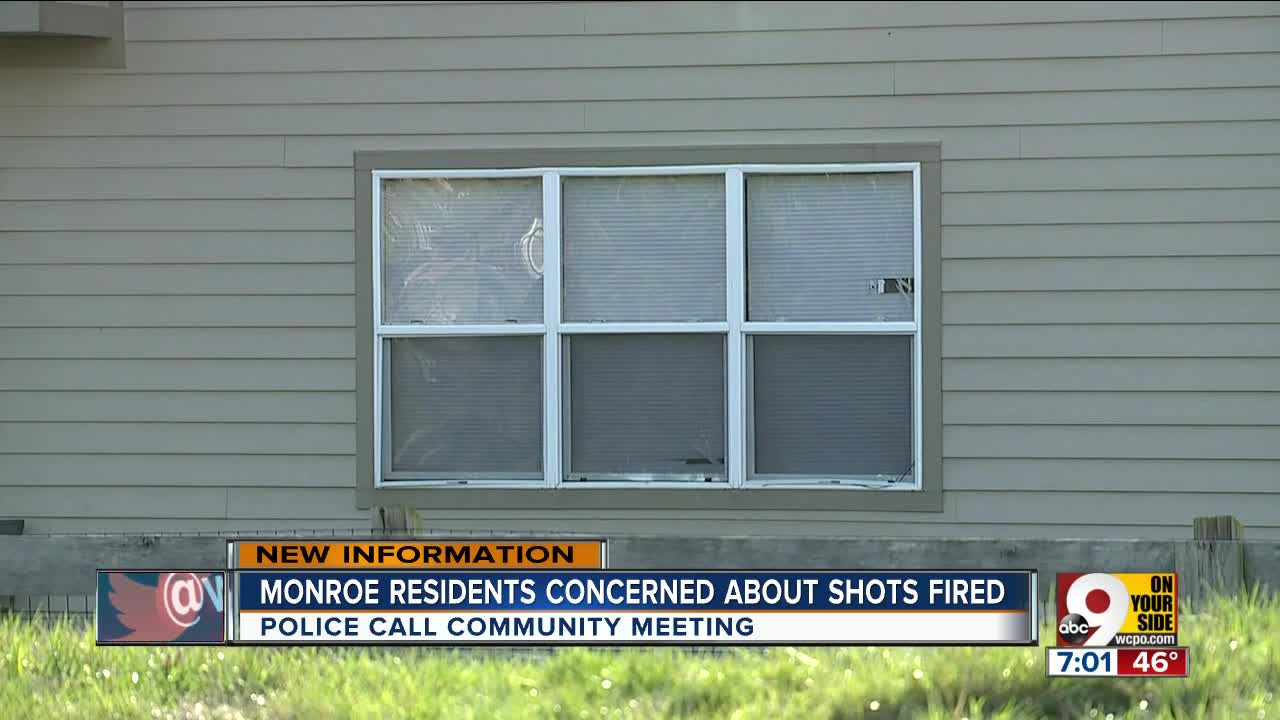 Monroe residents concerned about shots fired into home