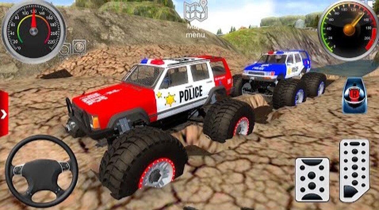 Juegos De Carros - Police Monster Truck Impossible Driver #1 - Car Extreme Racing Android Gameplay