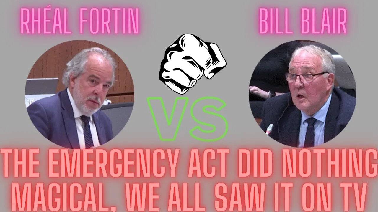 ITS NOT GOOD TO LIE MINISTER, we all saw it on TV. Fortin reads Blair the Riot Act Emergency Act