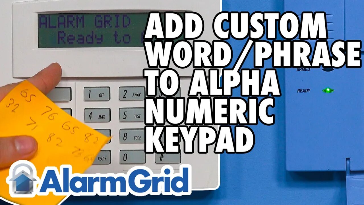 Honeywell VISTA-20P, VISTA-15P, VISTA-21iPLTE: Custom Word or Phrase on Alpha Keypad