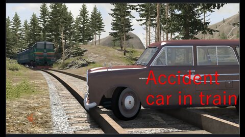 Car crashes into train