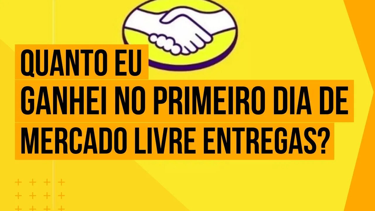 Quanto ganhei no primeiro dia de entregas no mercado livre? - Seu Pires Vídeo 002