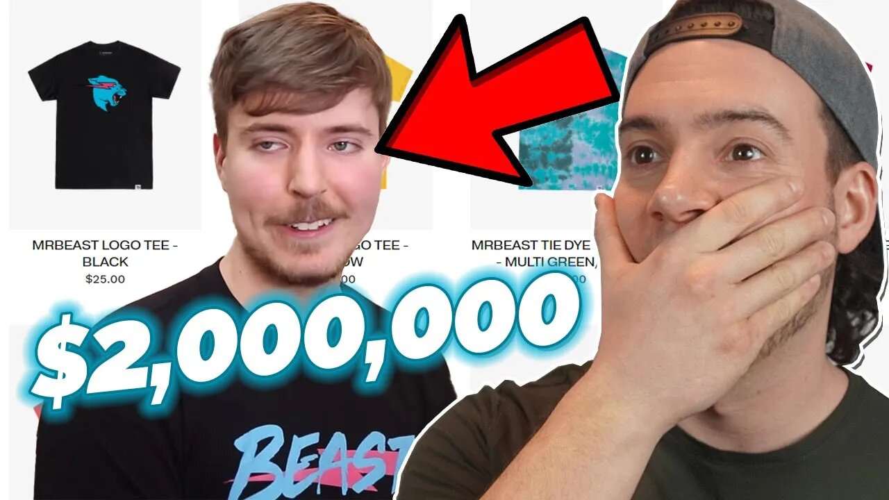 $2 MILLION in T-Shirt Sales in ONE WEEK! [MrBeast Reaction]