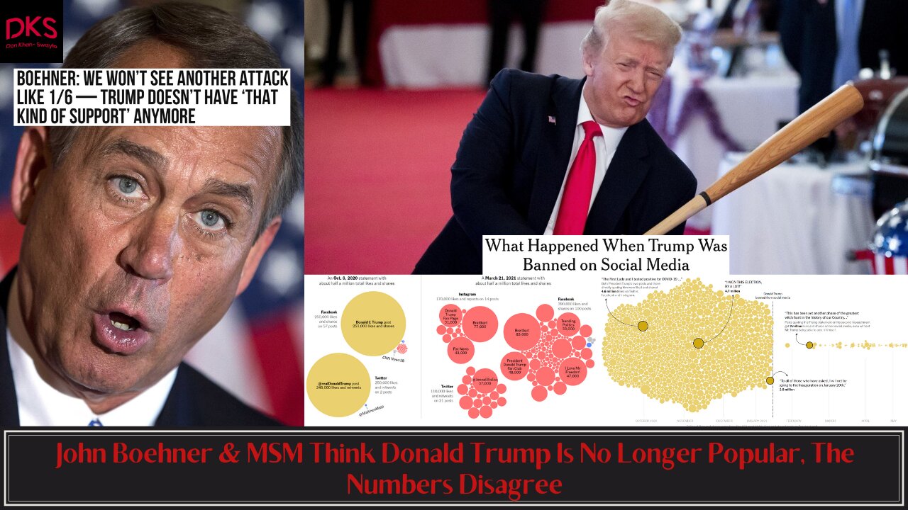 John Boehner & MSM Think Donald Trump Is No Longer Popular, The Numbers Disagree