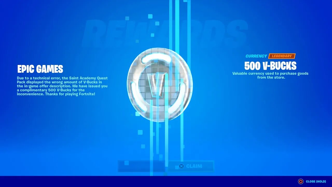 500 V-BUCKS for EVERYONE!