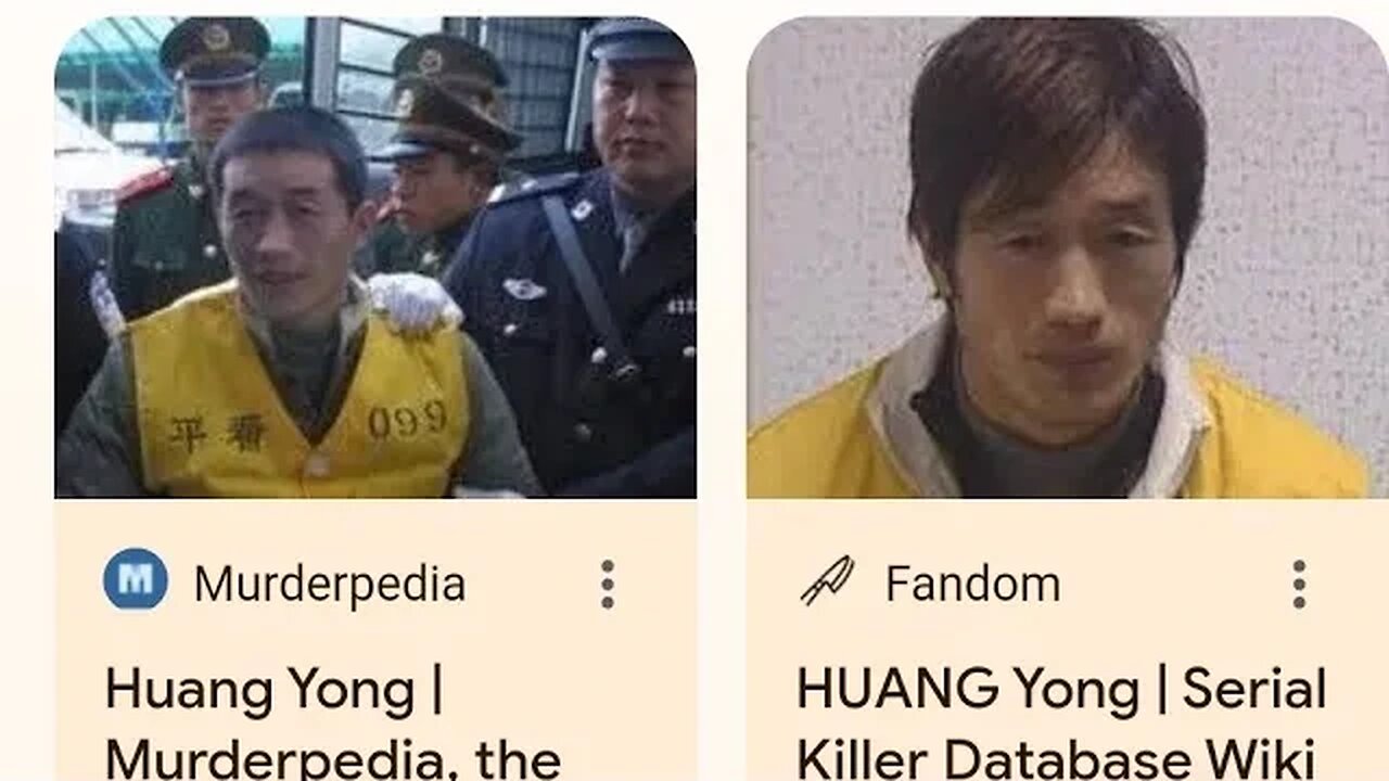 HUANG YONG Chinese Serial Killer