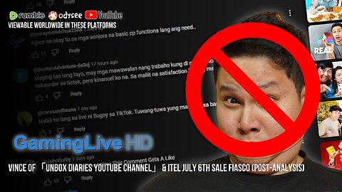 GamingLive HD: Rant Analysis | @UnboxDiaries & itel Mobile LIVE Sale Fiasco