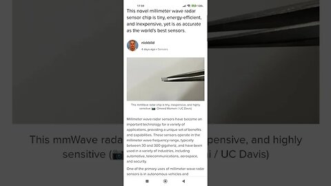 millimeter wave radar sensor chip or is it spying