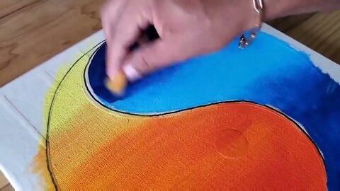 Yin Yang Double Exposure Painting