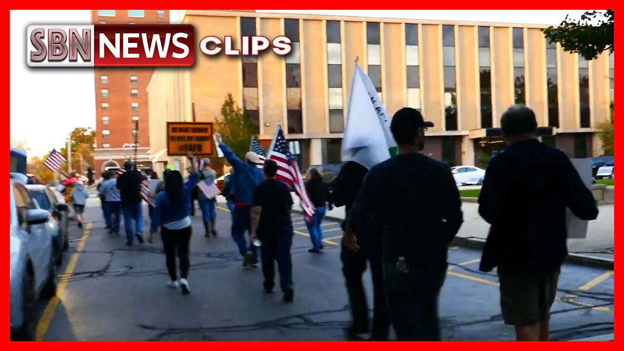 Anti-Vax Protest in Front of a Local TV Station - 4330