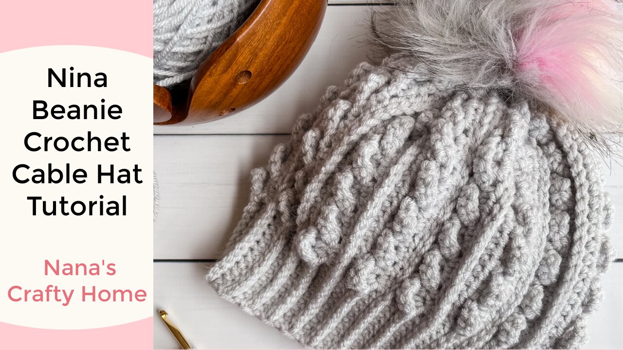 Crochet Side to Side Hat - How to Crochet the Nina Beanie Hat Crochet Pattern