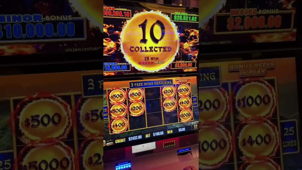 $100 BET MASSIVE JACKPOT!