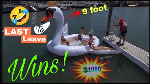 Last to leave the swan wins 1000$!