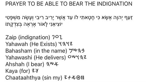 PRAYER TO BE ABLE TO BEAR THE INDIGNATION