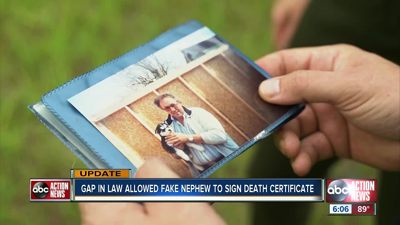 Gap in law allowed fake nephew to sign death certificate