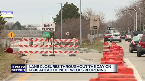 Work begins this morning to prepare for re-opening of westbound I-696 in Macomb Co.