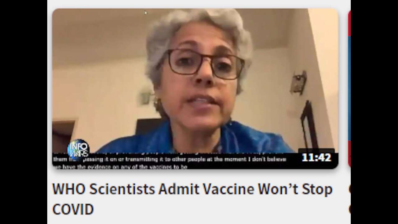 WHO Scientists Admit Vaccine Won’t Stop COVID