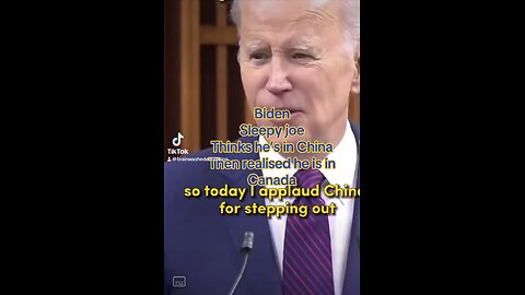 Sleepy Biden thinks he is in China