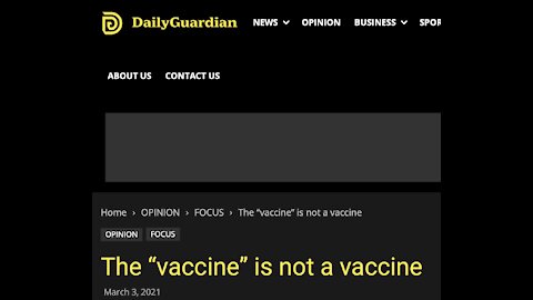 The “vaccine” is not a vaccine | Daily Guardian