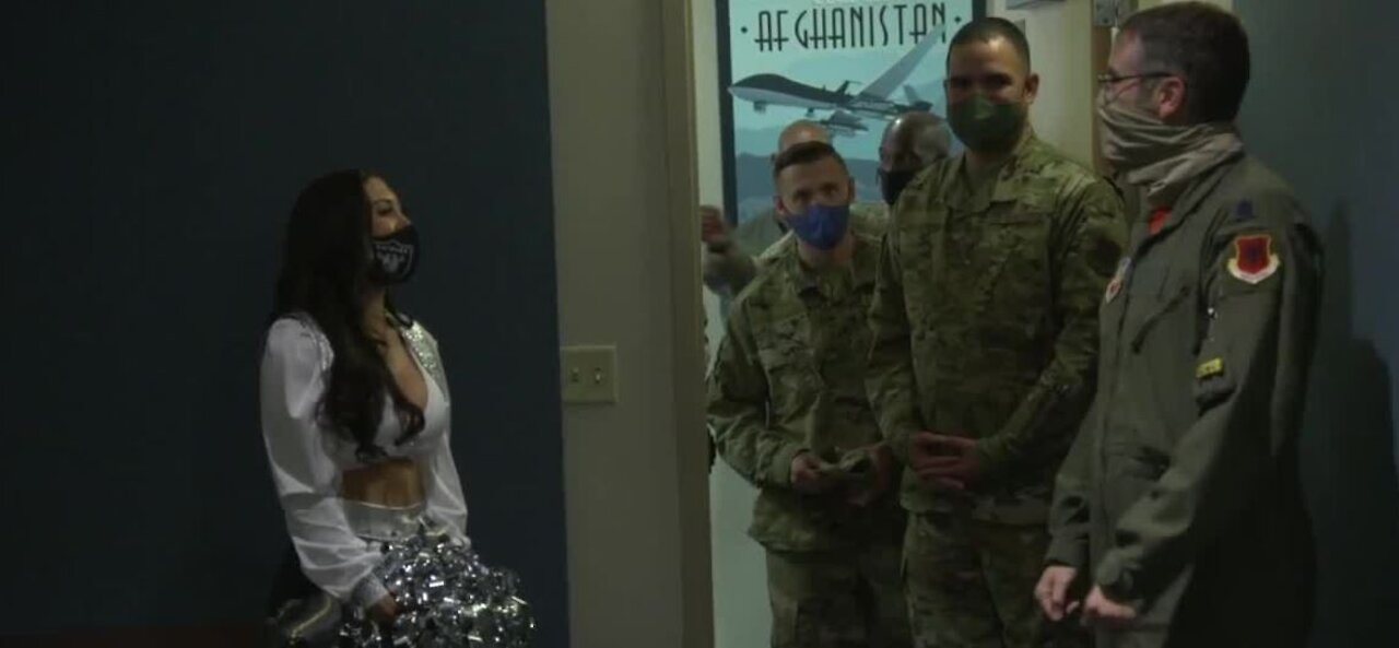 Raiders thanked servicemembers at Creech Air Force Base