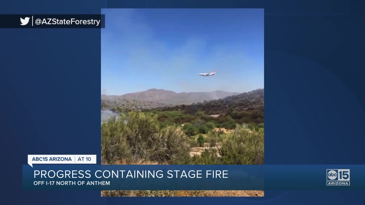 Progress containing 'stage' fire In New River