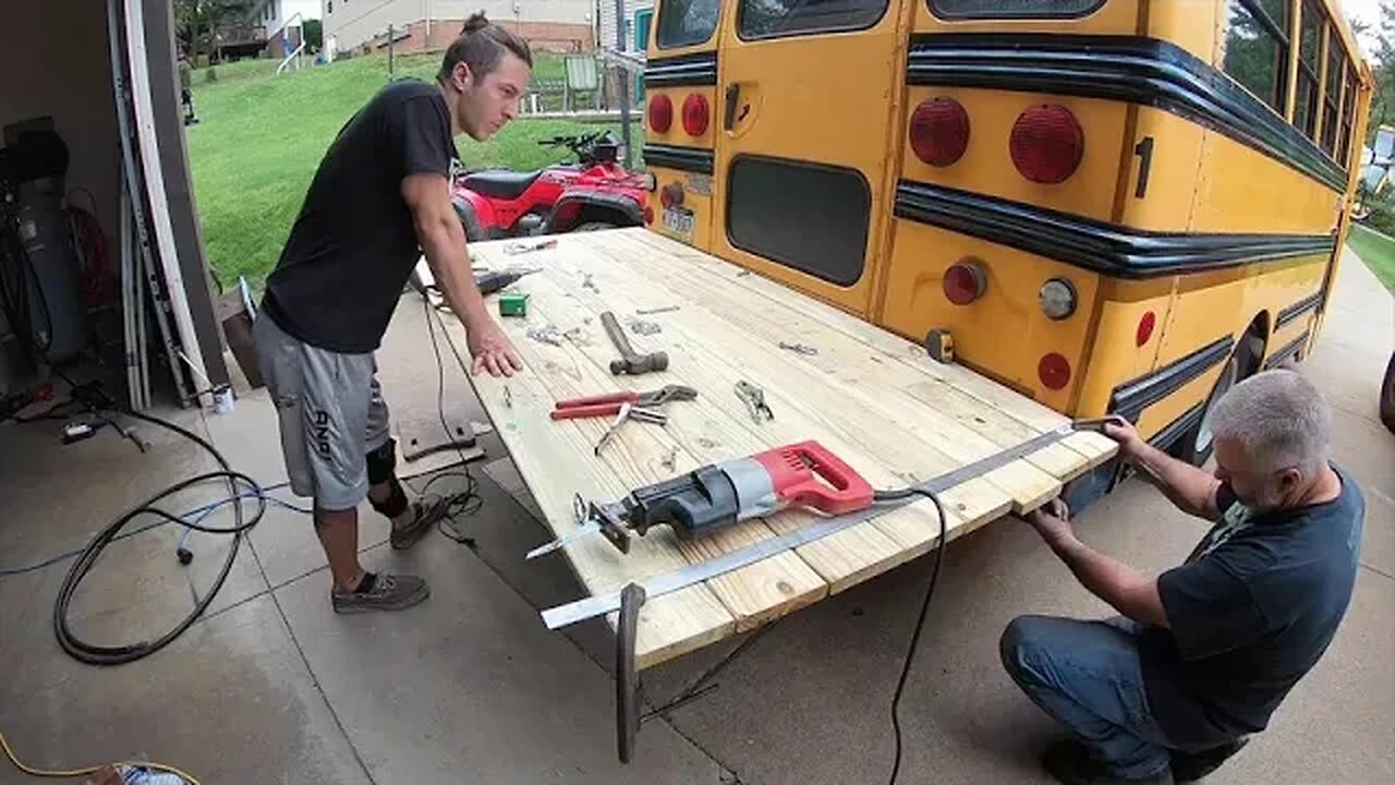 Short Bus Camper - - Deck Build