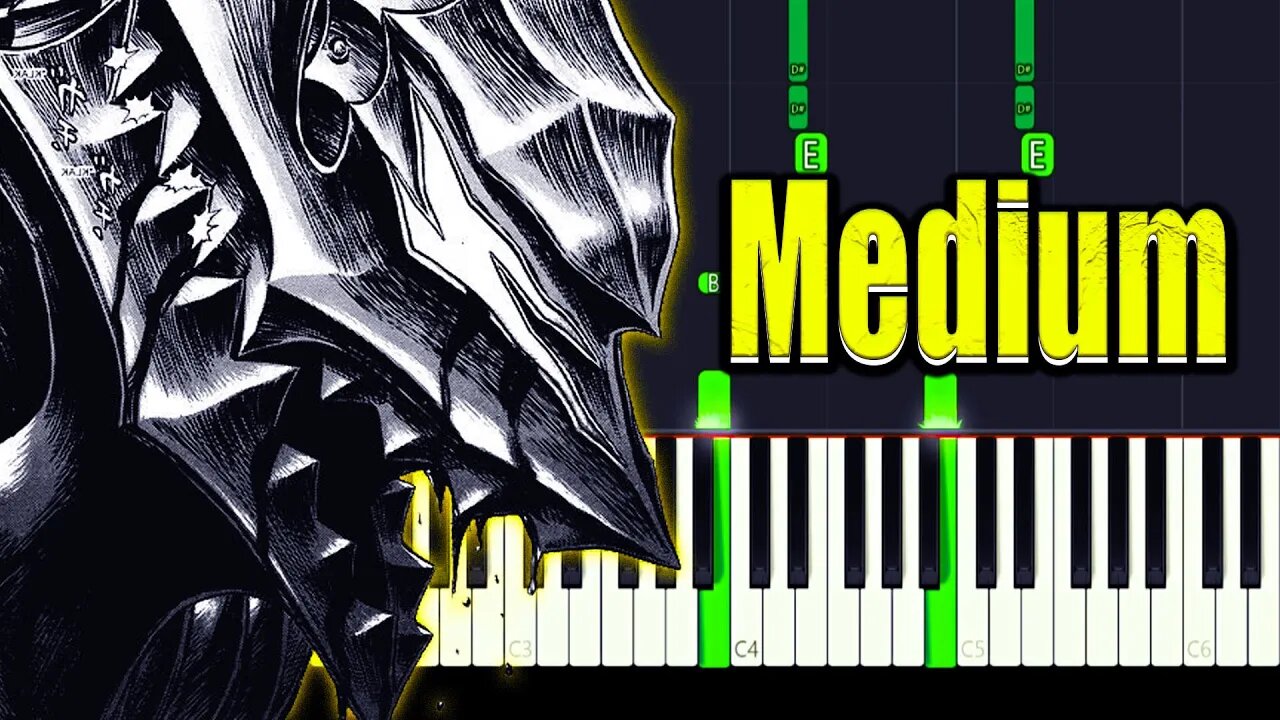 Berserk Forces - Medium Piano Tutorial + Music Sheets