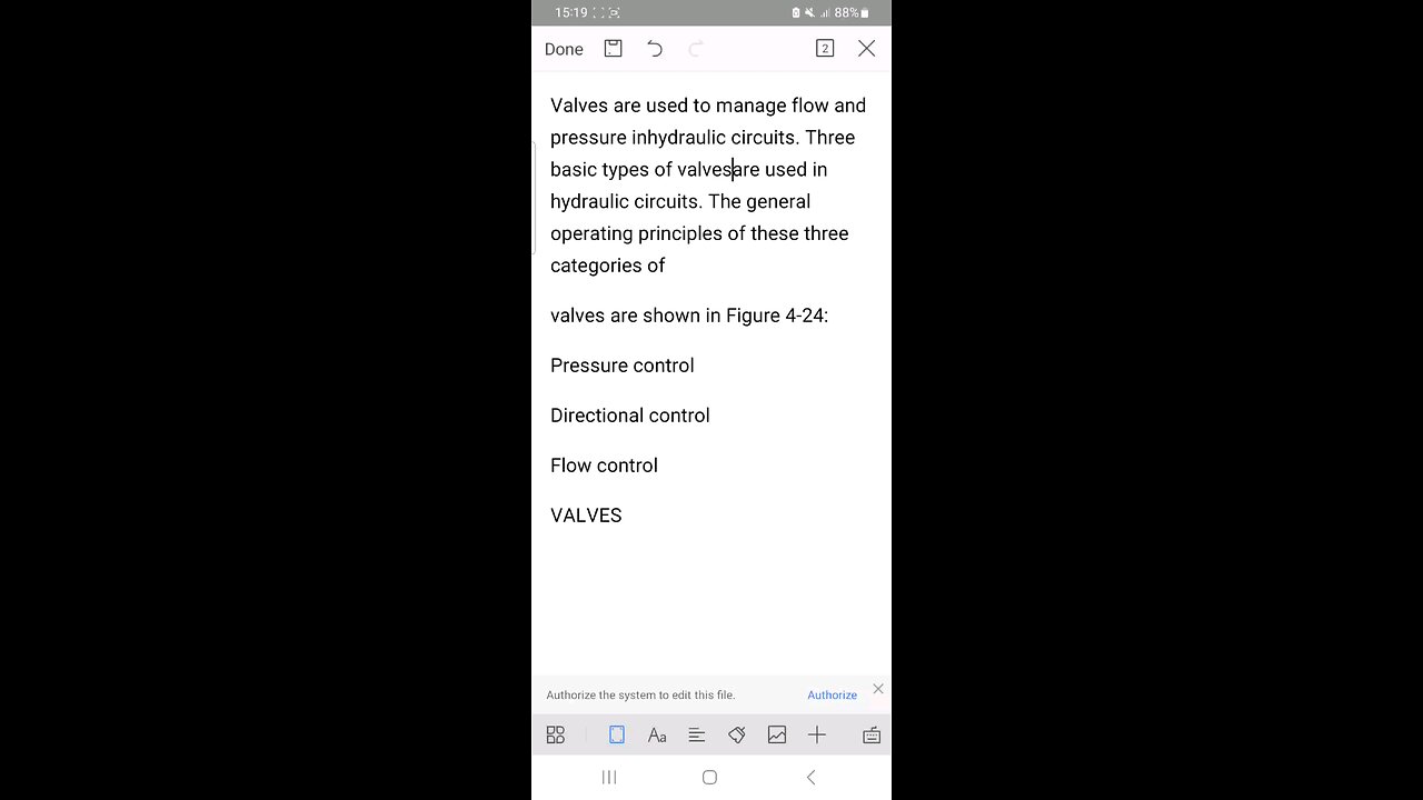 hydraulic values